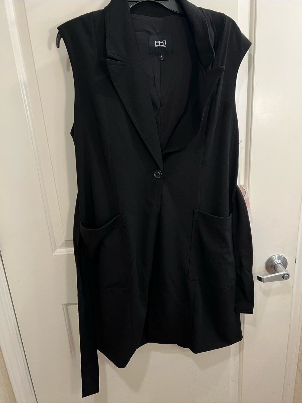 BBJ Black Sleeveless Belted Blazer - Picture 3 of 16